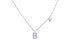 Necklace Initial Letter B White Gold with Diamond - Diamond Tales Fine Jewelry