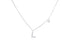 Necklace Initial Letter L White Gold with Diamond - Diamond Tales Fine Jewelry