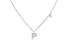 Necklace Initial Letter P White Gold with Diamond - Diamond Tales Fine Jewelry