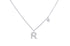 Necklace Initial Letter R White Gold with Diamond - Diamond Tales Fine Jewelry