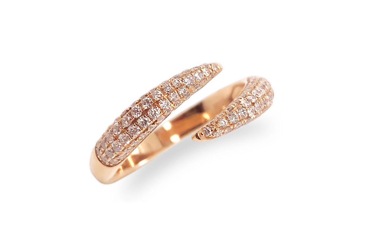 Ring 18kt Gold Claw with Diamonds - Diamond Tales Fine Jewelry