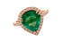 Ring 18kt Rose Gold Pear Emerald & Diamonds - Diamond Tales Fine Jewelry