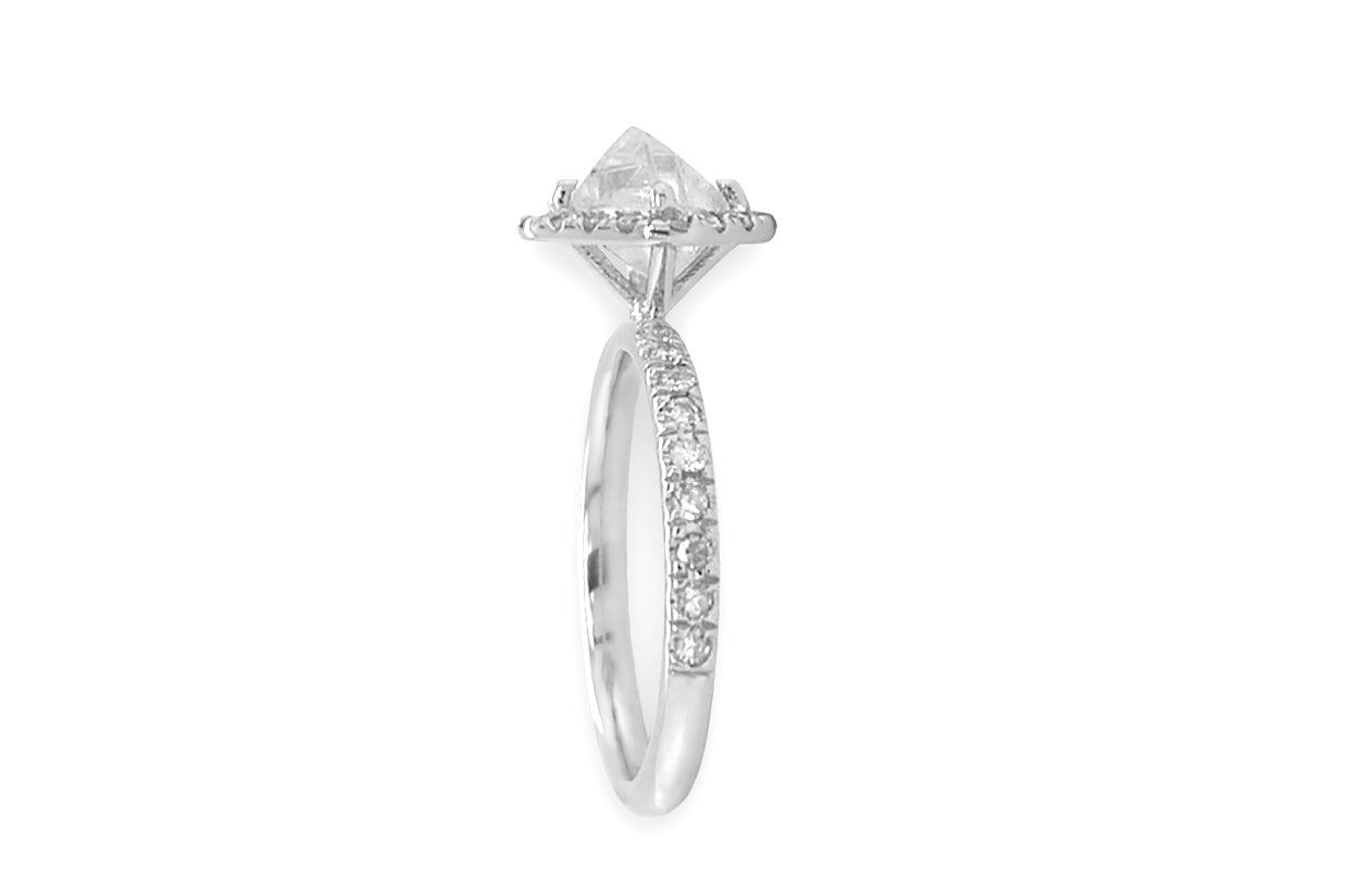 Ring 18kt White Gold &amp; Rough Diamond - Diamond Tales Fine Jewelry