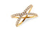 Ring 18kt Yellow Gold Diamonds Criss Cross - Diamond Tales Fine Jewelry