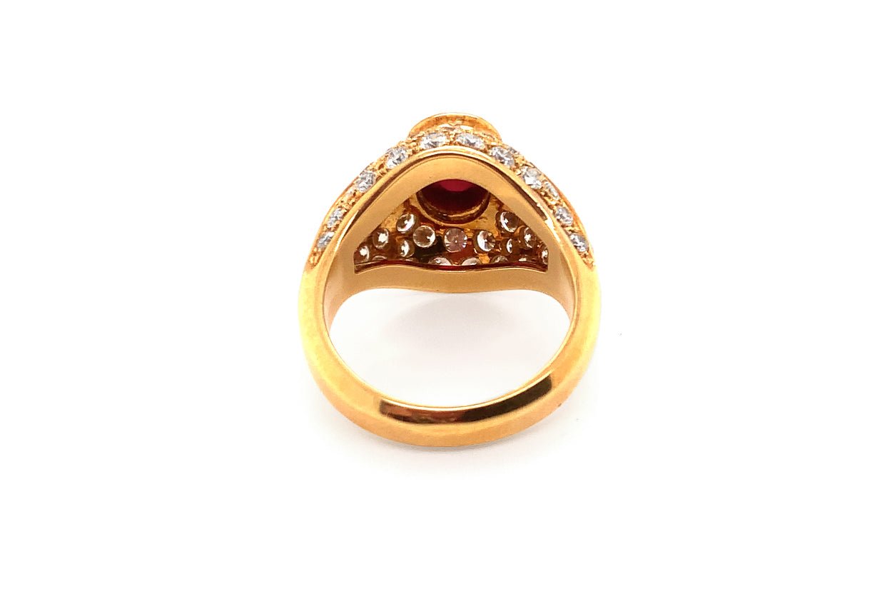 Ring 18kt Yellow Gold Ruby &amp; Diamonds - Diamond Tales Fine Jewelry