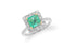 Ring Colombian Square Emerald Extra Quality & Diamonds - Diamond Tales Fine Jewelry