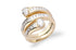 Ring Yellow Gold with Baguettes & Oval Diamonds - Diamond Tales Fine Jewelry